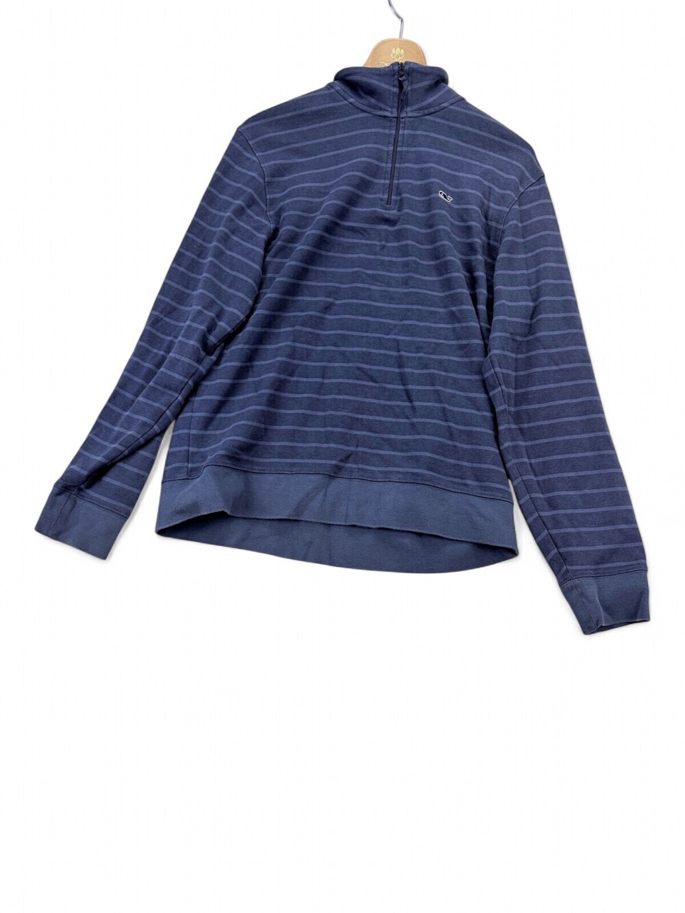 Vineyard Vines Striped Cotton 1/4 Zip Pullover - S